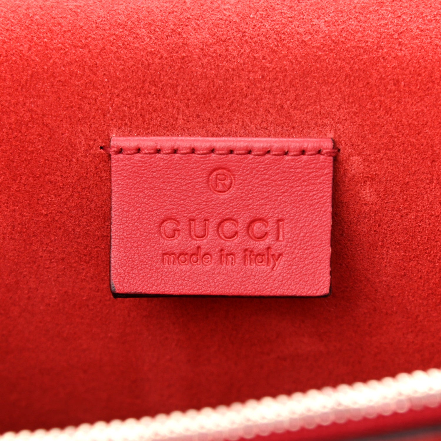 Gucci GG Supreme Monogram Suede Cudu Medium Dionysus Shoulder Bag Beige Ebony Vulcanic Red 6 of 16
