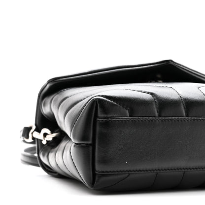 Saint Laurent Calfskin Y Quilted Monogram Toy Loulou Crossbody Bag Black 9 of 10