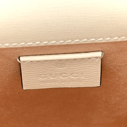 Gucci GG Supreme Monogram Azalea Calfskin Mini Horsebit 1955 Crossbody Bag Beige Ebony Mystic White 6 of 9