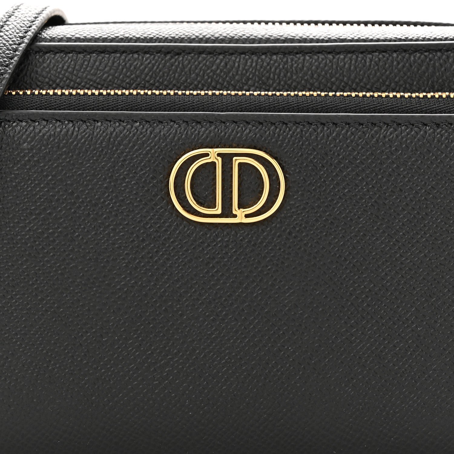 Christian Dior Grained Calfskin Caro Double Pouch Black 9 of 11