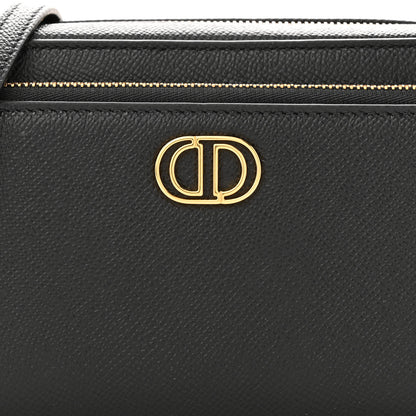 Christian Dior Grained Calfskin Caro Double Pouch Black 9 of 11