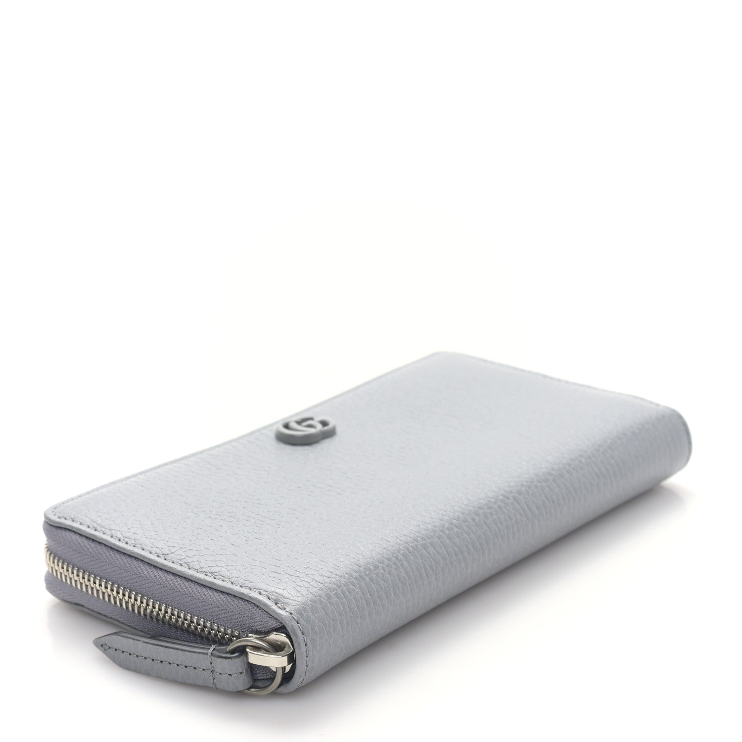 Gucci Dollar Calfskin Monochrome GG Marmont Zip Around Wallet Deep Grey 4 of 9