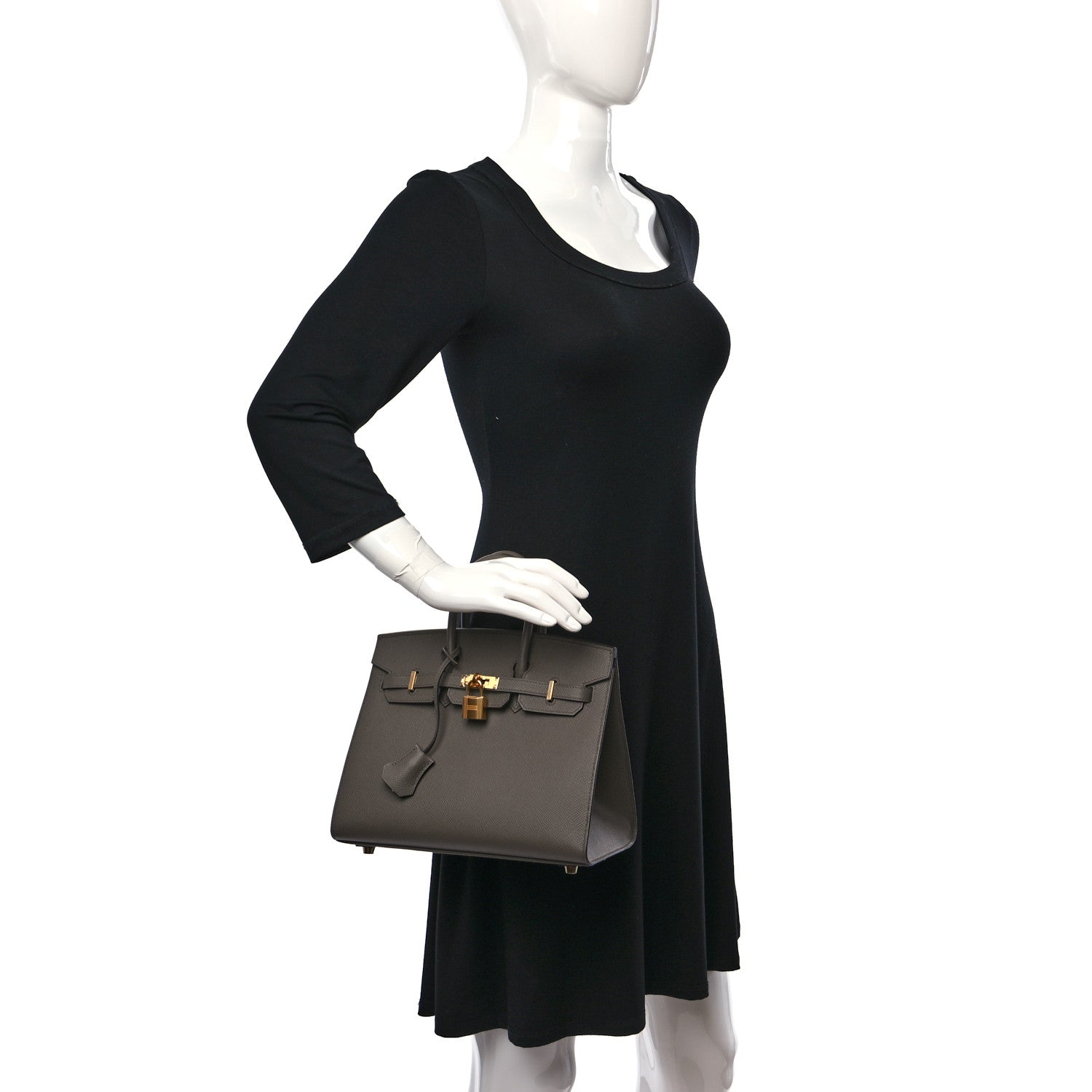 Hermes Epsom Birkin Sellier 25 Etain 2 of 10