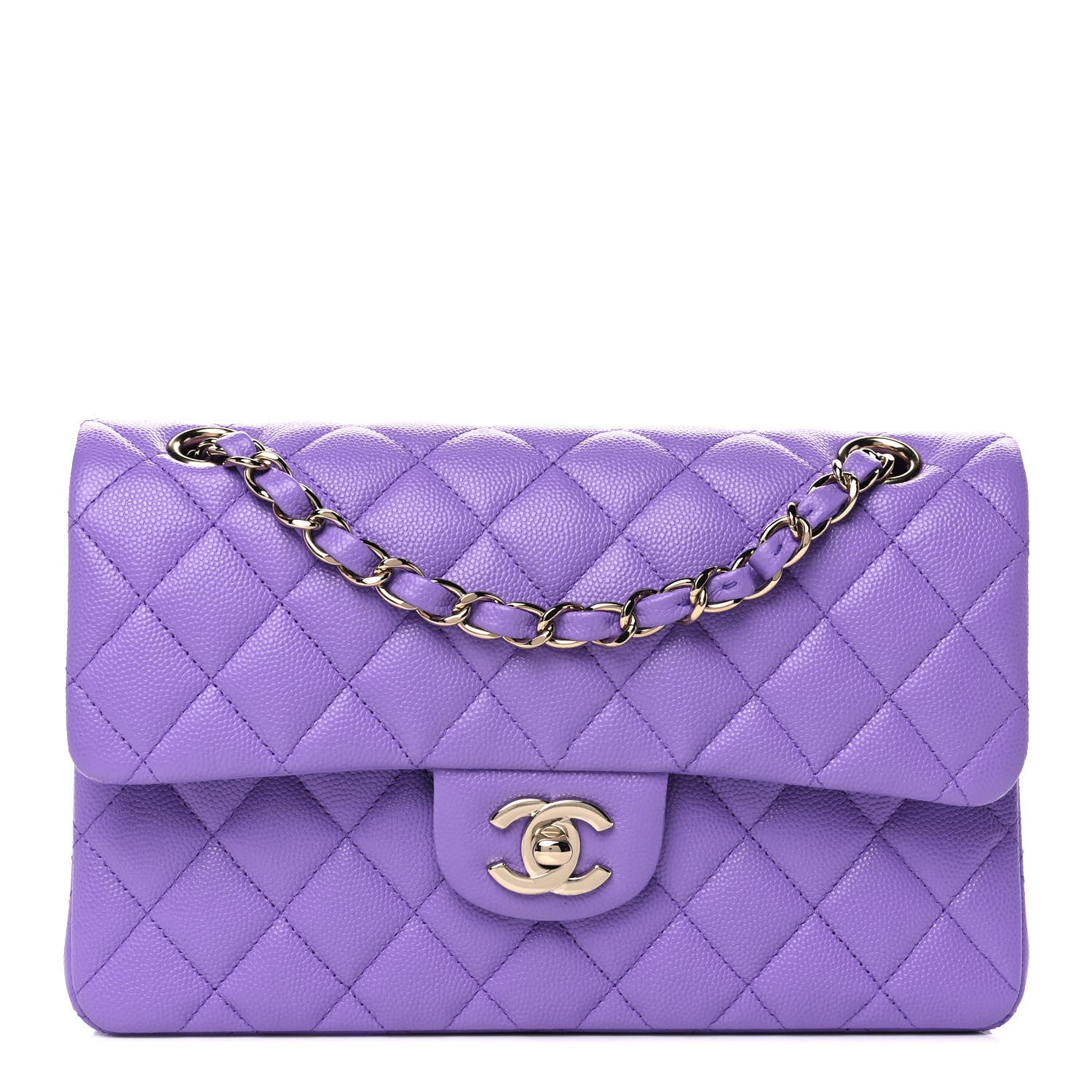 Chanel Caviar Quilted Small Double Flap Purple 1 of 11