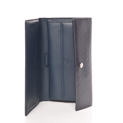 Louis Vuitton Mat Monogram Porte Tresor International Wallet Blue 5 of 11