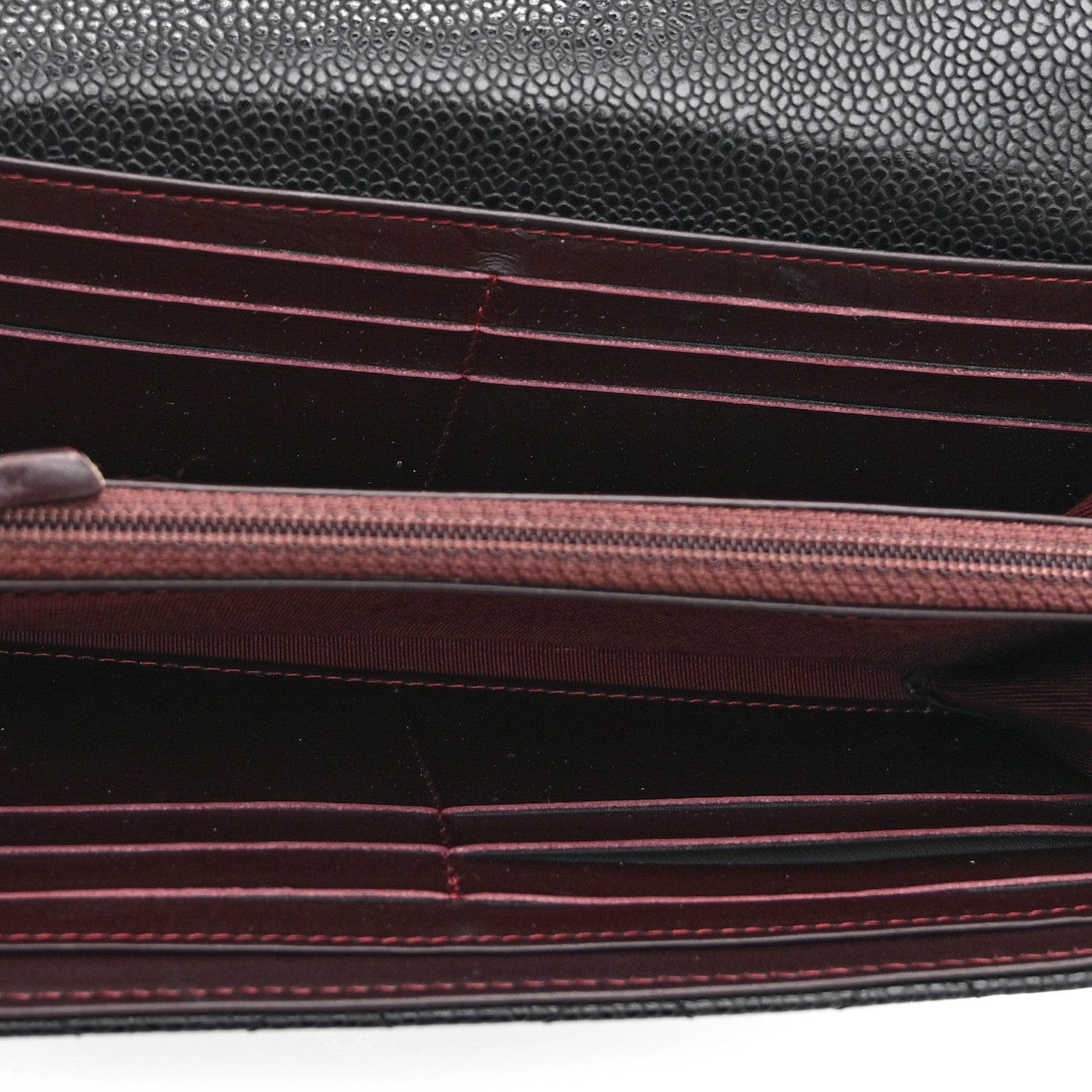 Chanel Caviar Quilted Large Gusset Flap Wallet Black 5 of 10