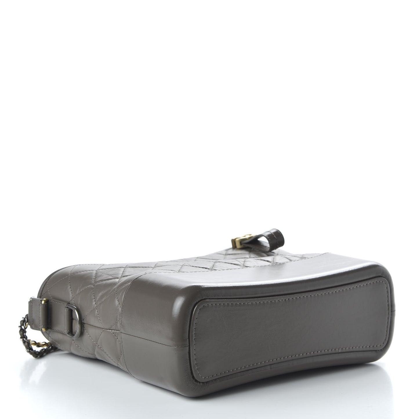 Aged Calfskin Quilted Medium Gabrielle Hobo Grey