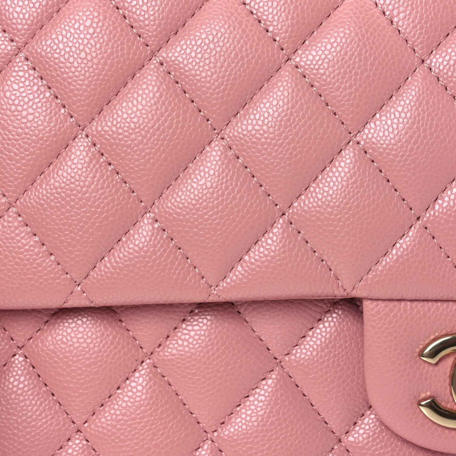 Chanel Caviar Quilted Medium Double Flap Pink 9 of 12