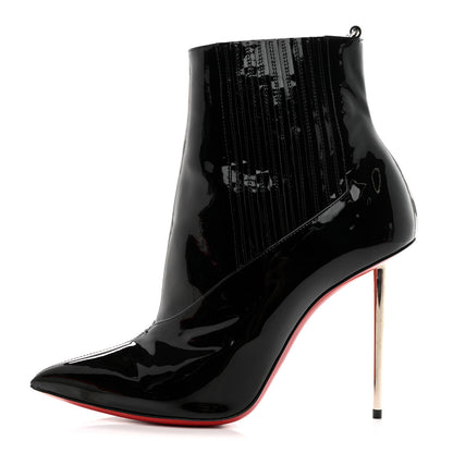 Christian Louboutin Patent Epic 100 Ankle Boots 40 Black 1 of 8