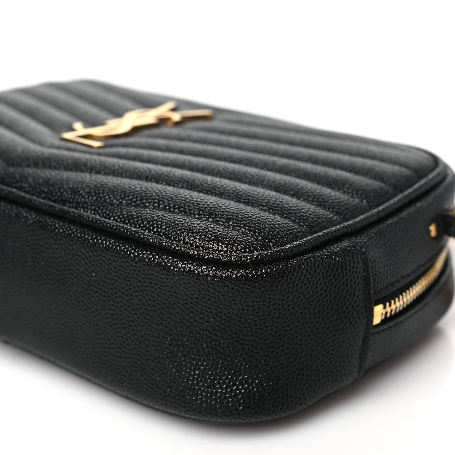 Saint Laurent Grain De Poudre Matelasse Monogram Mini Lou Camera Bag Black 10 of 10