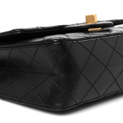 Chanel Aged Calfskin Quilted 2.55 Reissue Mini Flap Black 9 of 11