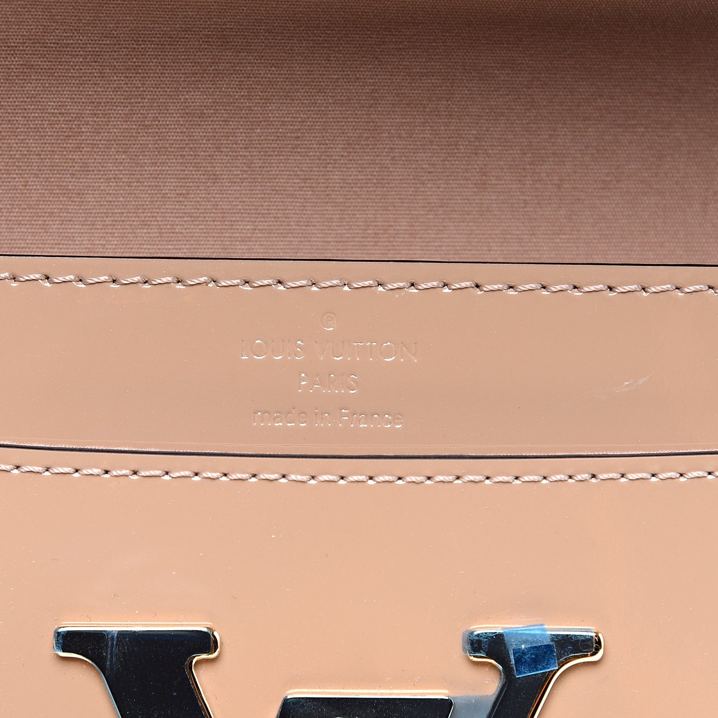 Patent Louise Clutch Nude