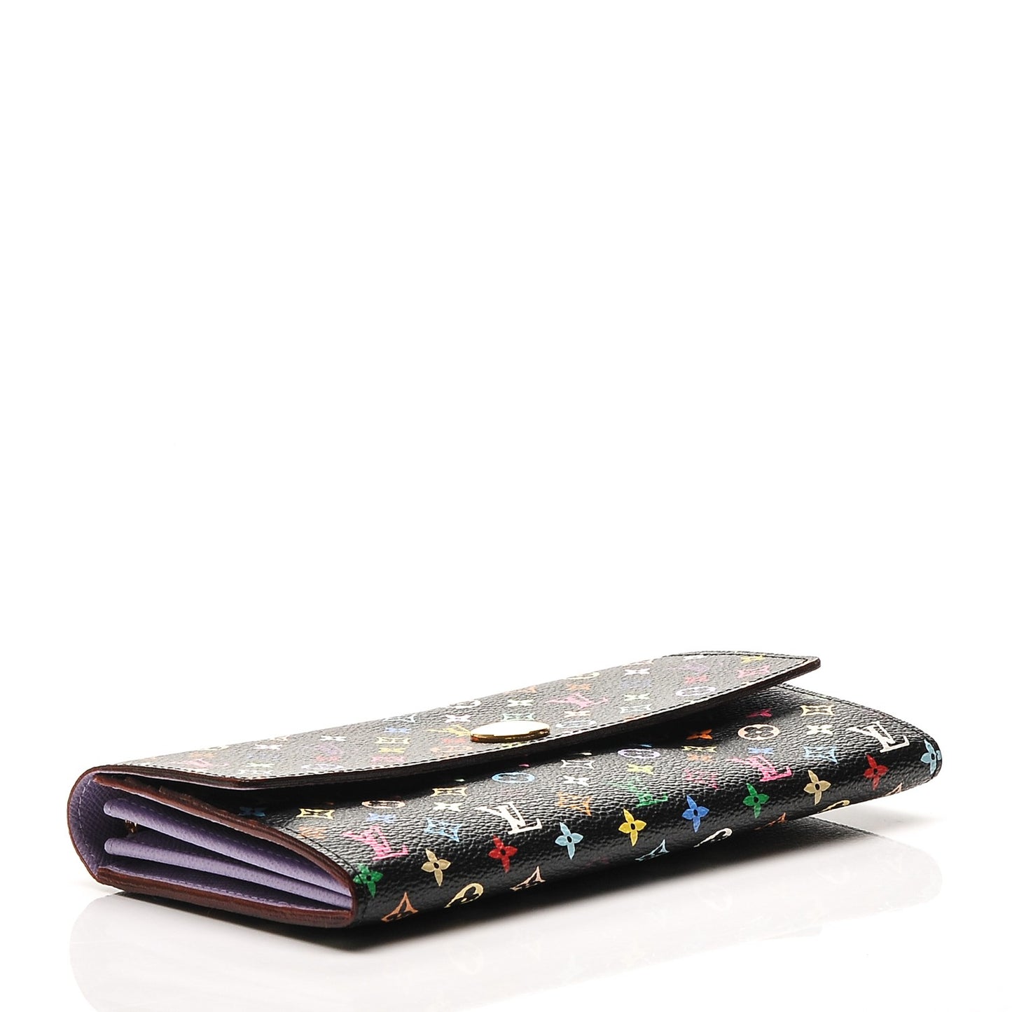Monogram Multicolor Sarah Wallet Black Violet