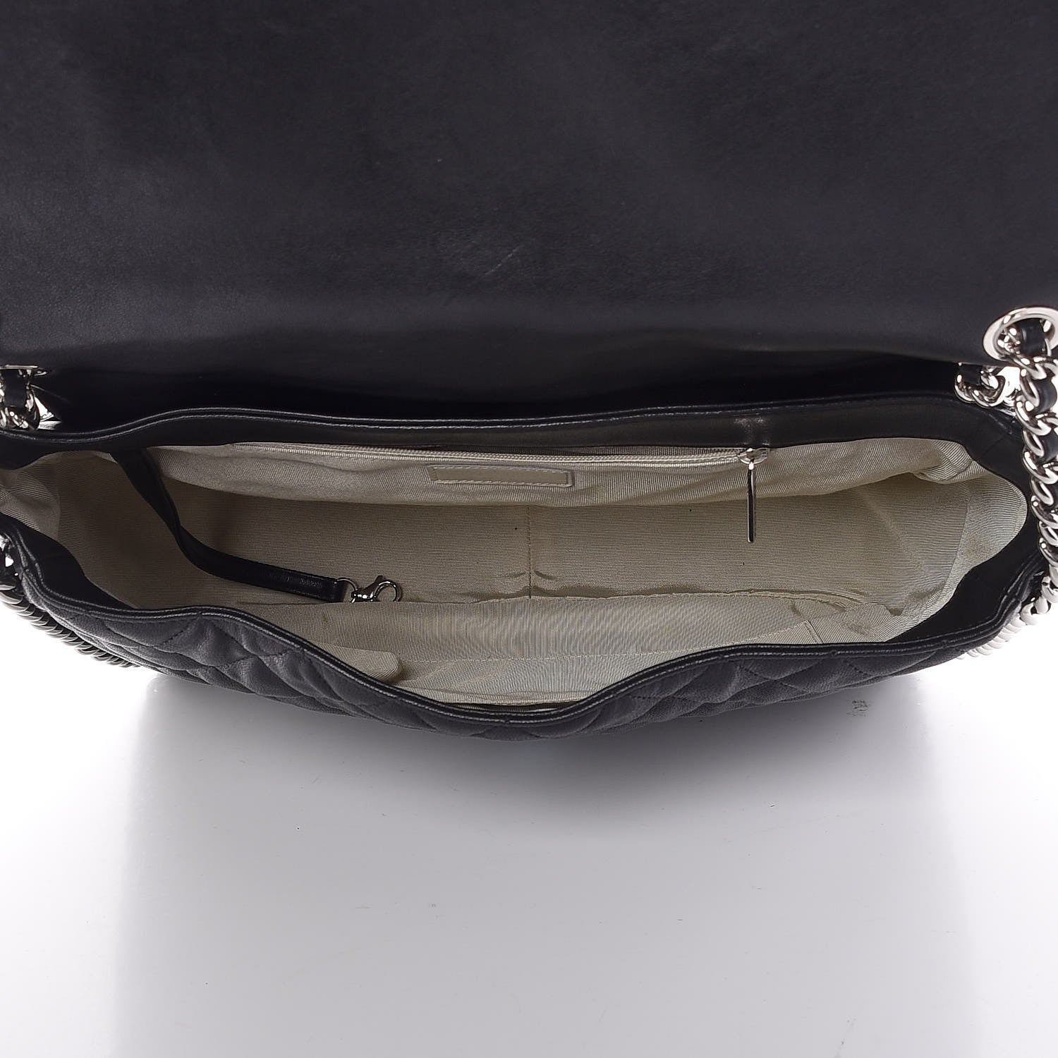 Chanel Washed Lambskin Quilted Maxi Chain Around Flap Black 5 of 8