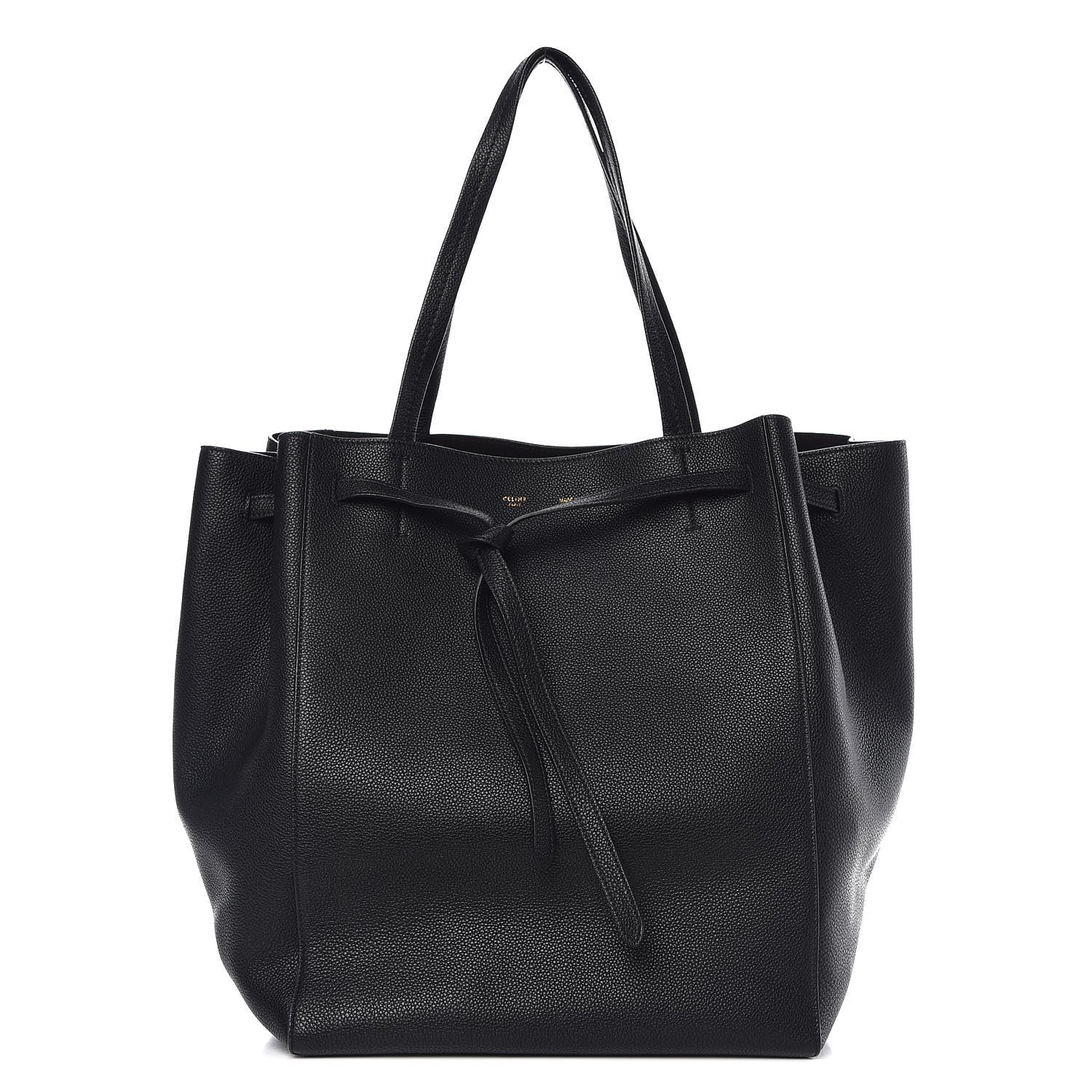Celine Soft Grained Calfskin Medium Belt Cabas Phantom Black 1 of 8