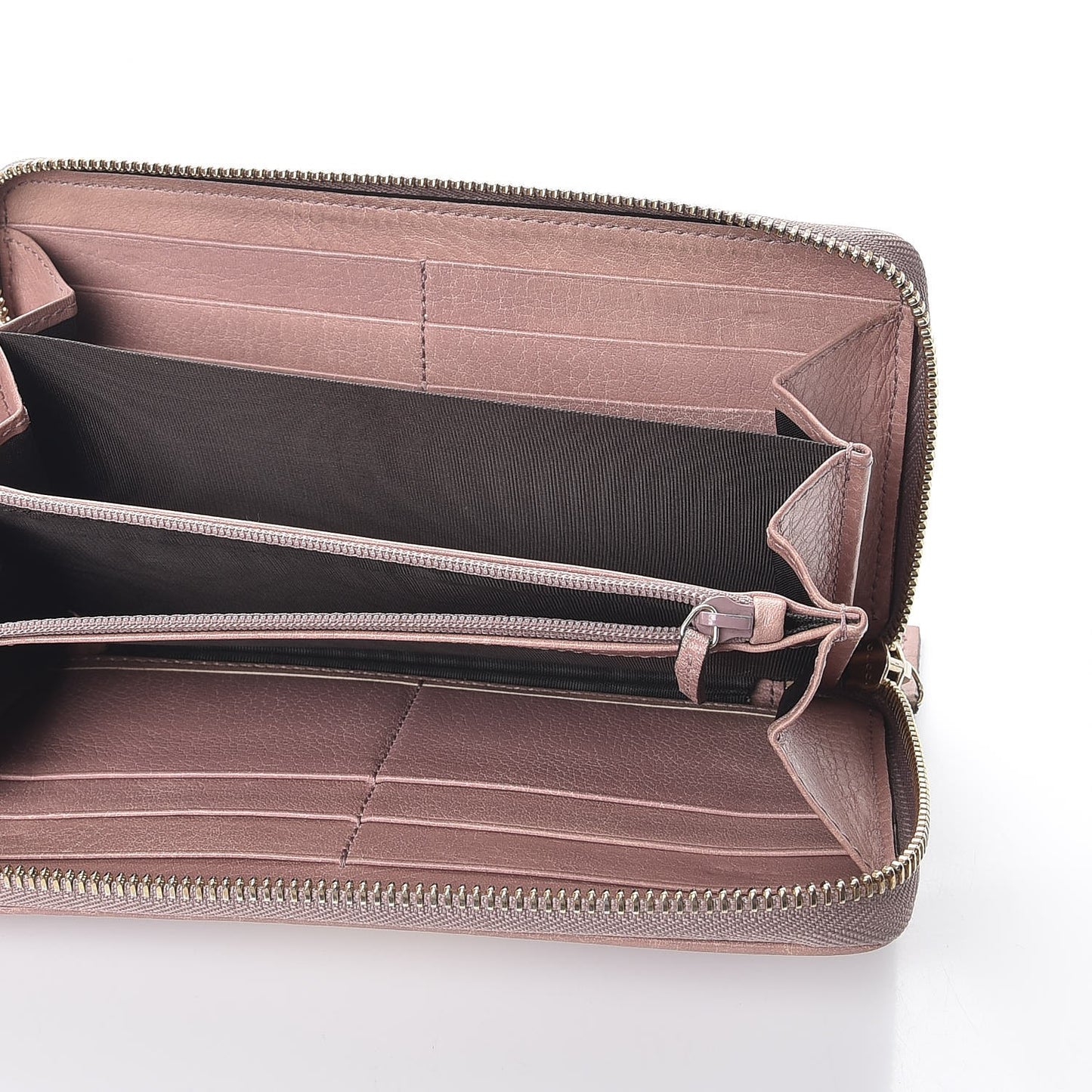 Guccissima Sukey Zip Around Wallet Dusty Rose