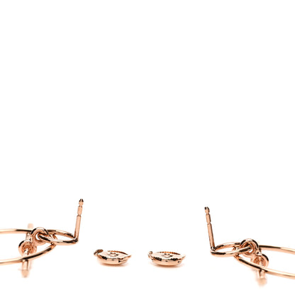 Hermes 18K Rose Gold PM Loop Earrings 3 of 6