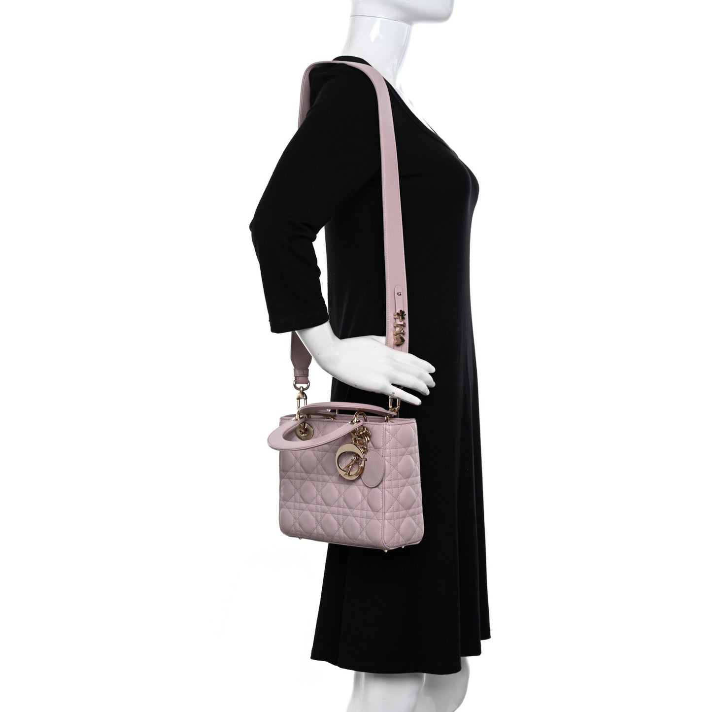 Lambskin Cannage Small My ABCDior Lady Dior Light Pink