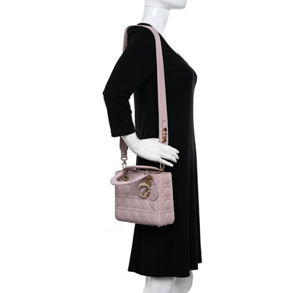 Christian Dior Lambskin Cannage Small My ABCDior Lady Dior Light Pink 2 of 12