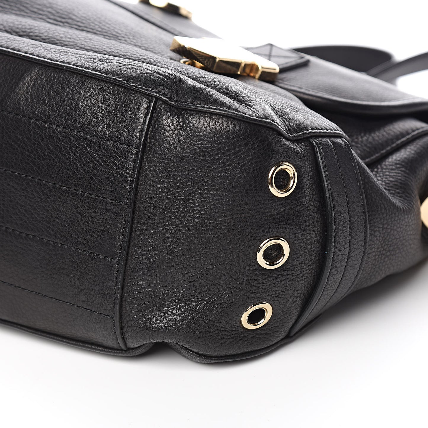 Soft Grain Calfskin Tillie Satchel Black