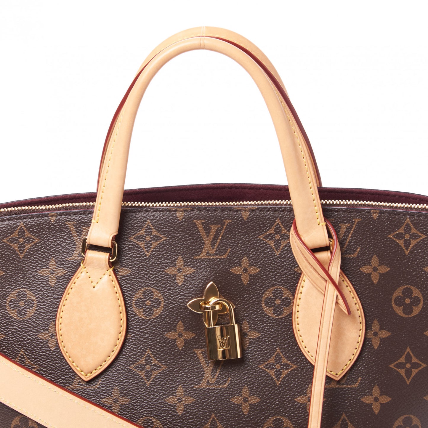 Monogram Flower Zipped Tote MM Beige
