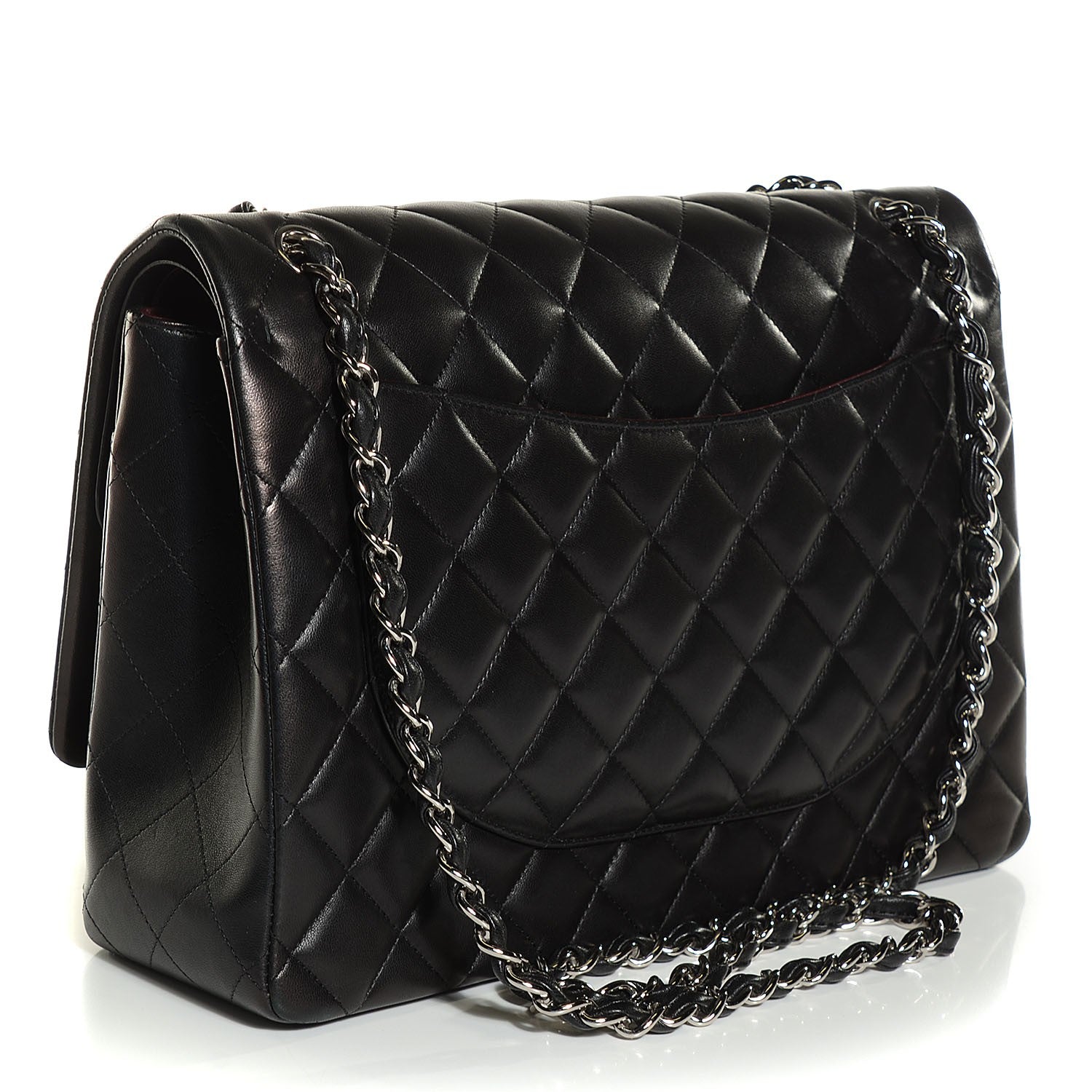 Chanel Lambskin Quilted Maxi Double Flap Black 3 of 8