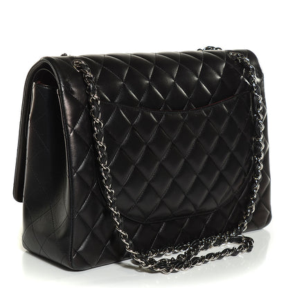 Chanel Lambskin Quilted Maxi Double Flap Black 3 of 8