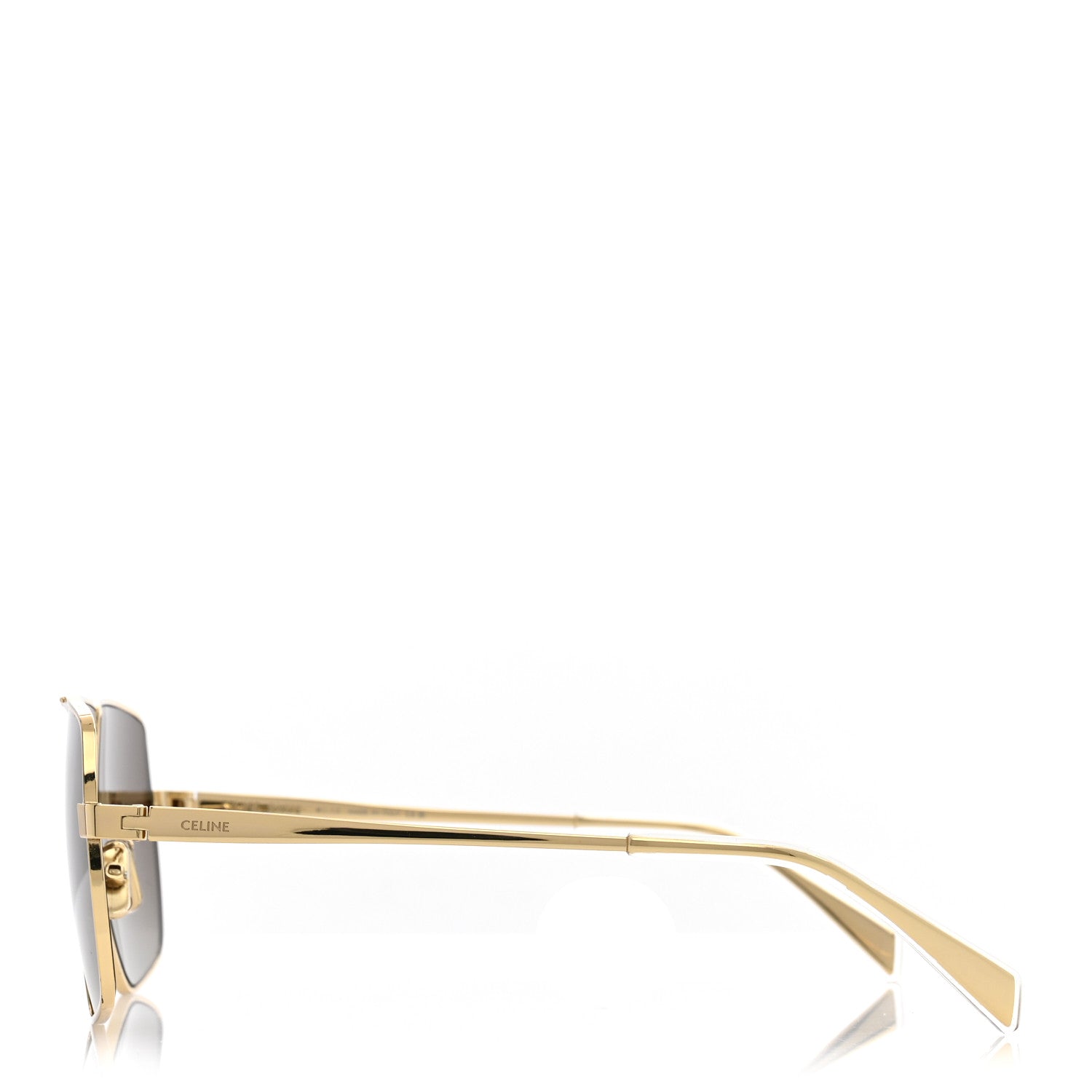 Celine Oversized Aviator Sunglasses CL40246U-Y Gold 3 of 7
