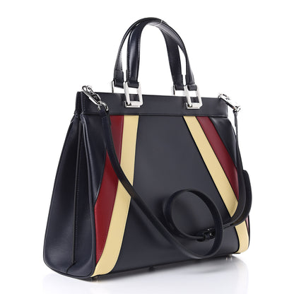Gucci Smooth Calfskin Medium Zumi Top Handle Bag Blue Romantic Cerise Butter Multicolor 3 of 10