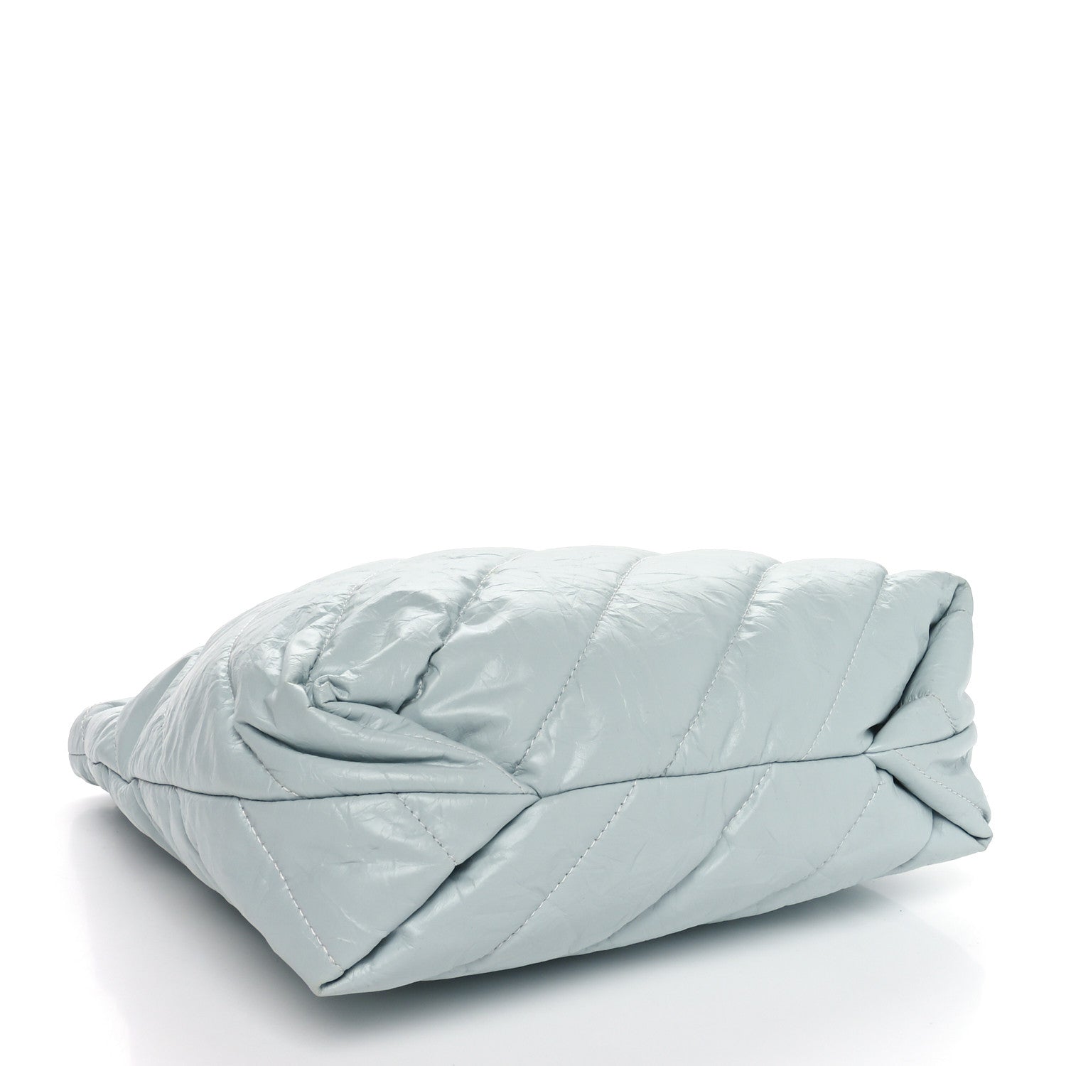 Balenciaga Crushed Calfskin Quilted Crush Small Tote Bag Light Blue 4 of 10