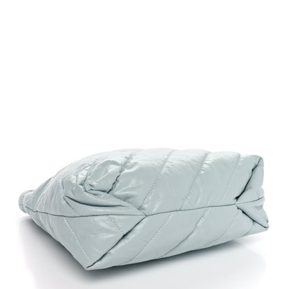 Balenciaga Crushed Calfskin Quilted Crush Small Tote Bag Light Blue 4 of 10