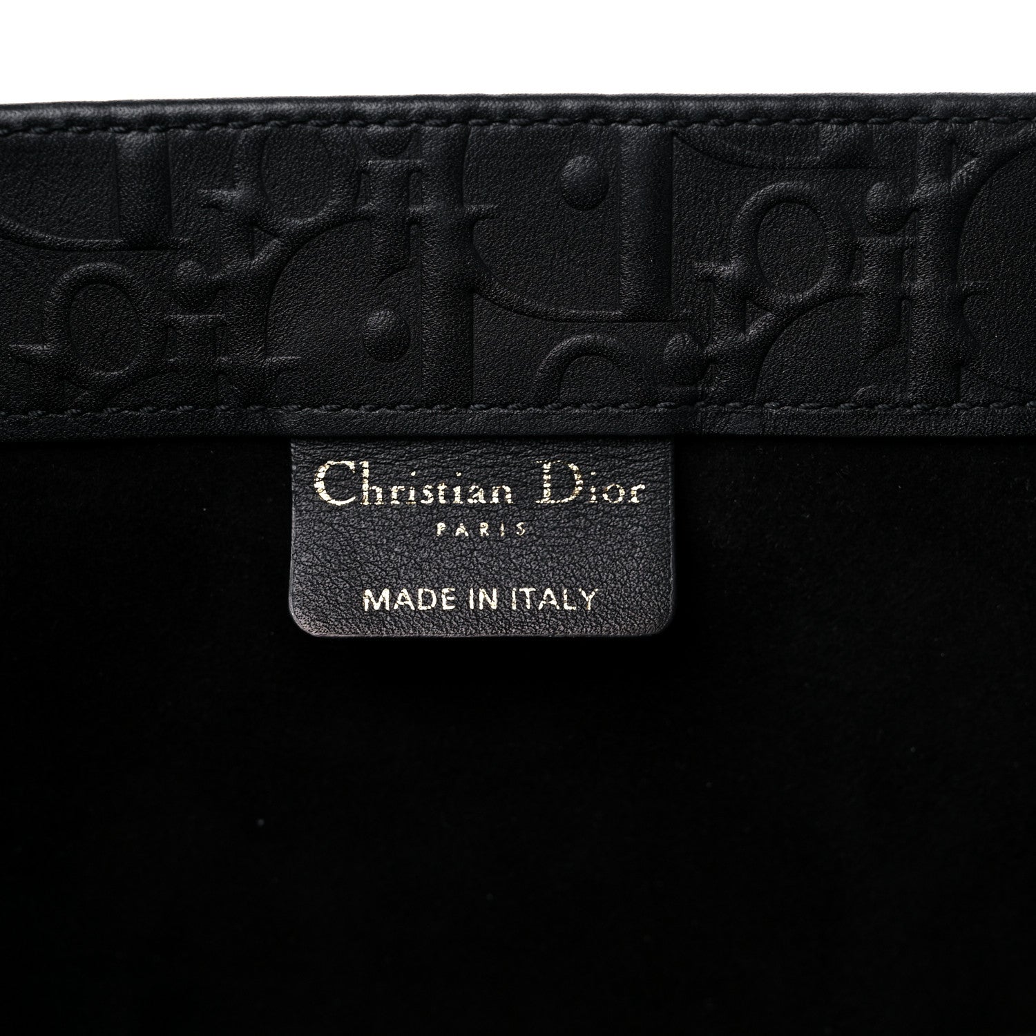 Christian Dior Oblique Calfskin Embossed Large Book Tote Black 5 of 14