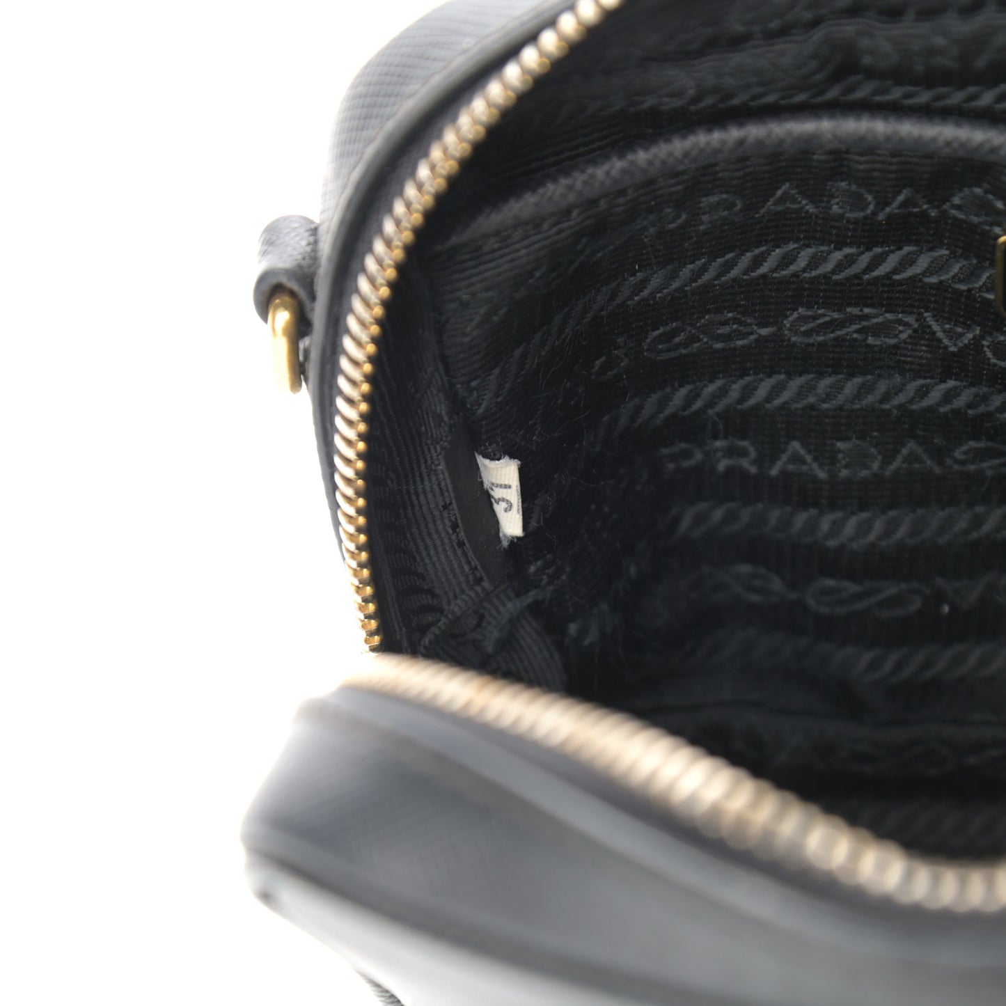 Saffiano Mini Camera Crossbody Bag Black