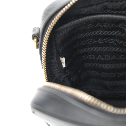 Prada Saffiano Mini Camera Crossbody Bag Black 8 of 10