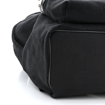 Saint Laurent Canvas Signature Embroidered City Backpack Black 10 of 11