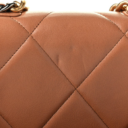 Chanel Lambskin Quilted Chanel 19 Wallet On Chain WOC Brown 5 of 5