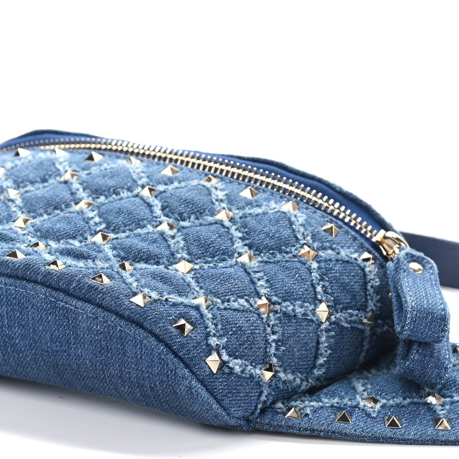 Valentino Garavani Denim Rockstud Spike Belt Bag Denim 8 of 8