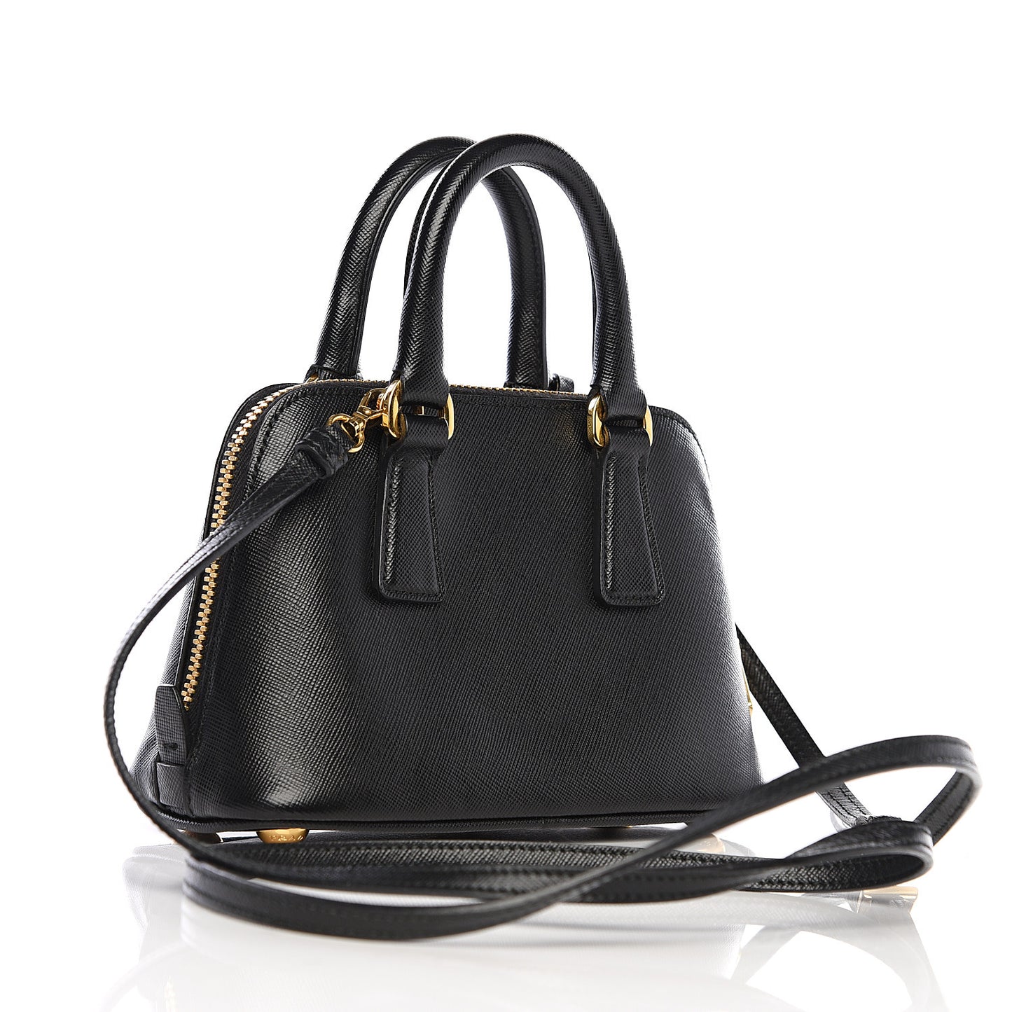 Saffiano Lux Mini Promenade Tote Black