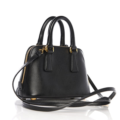 Prada Saffiano Lux Mini Promenade Tote Black 2 of 8
