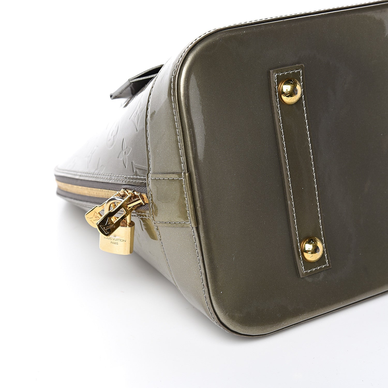Louis Vuitton Vernis Alma MM Vert Bronze 7 of 10