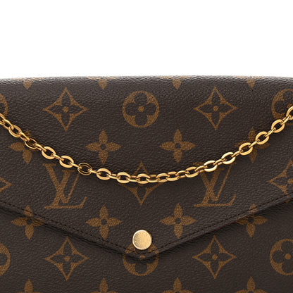 Louis Vuitton Monogram Pochette Felicie Chain Wallet Fuchsia 8 of 12