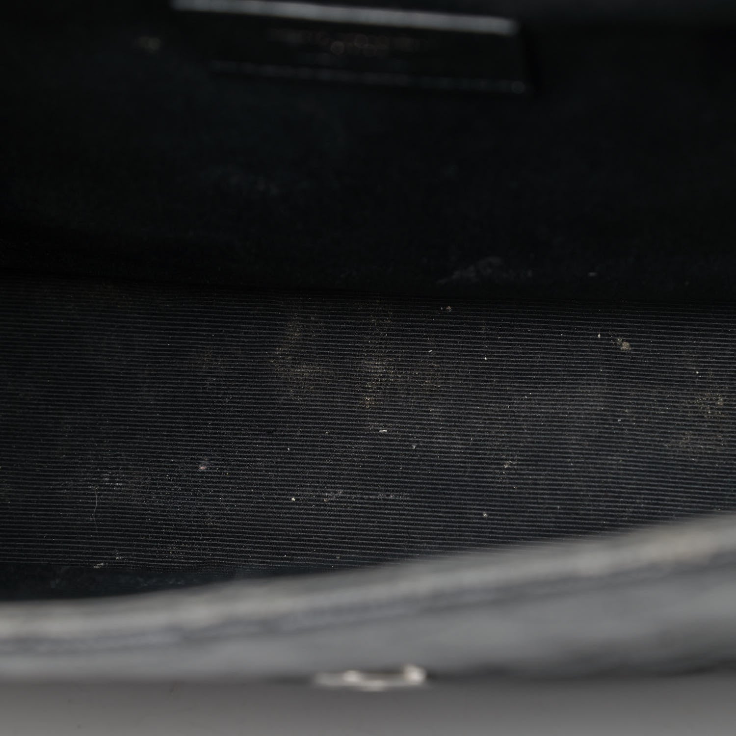 Saint Laurent Grain De Poudre Textured Mixed Matelasse Large Triquilt Monogram Monochrome Satchel Black 5 of 10