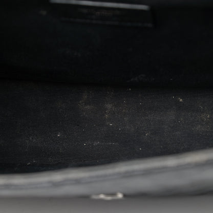 Saint Laurent Grain De Poudre Textured Mixed Matelasse Large Triquilt Monogram Monochrome Satchel Black 5 of 10