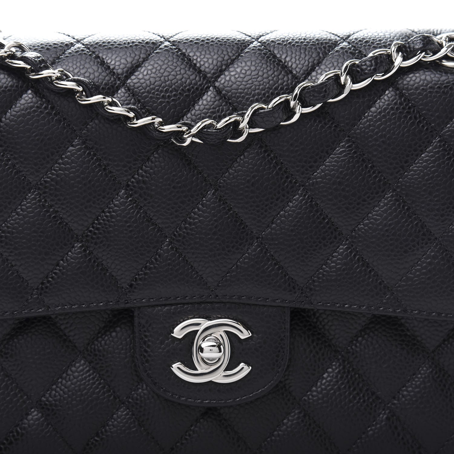 Chanel Caviar Quilted Medium Double Flap Black 11 of 11