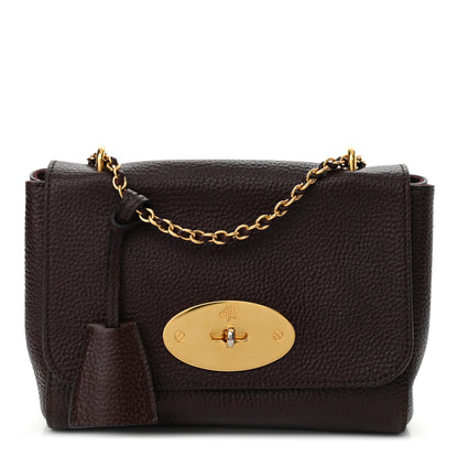 Mulberry Glossy Goatskin Small Lily Flap Oxblood 1 of 9