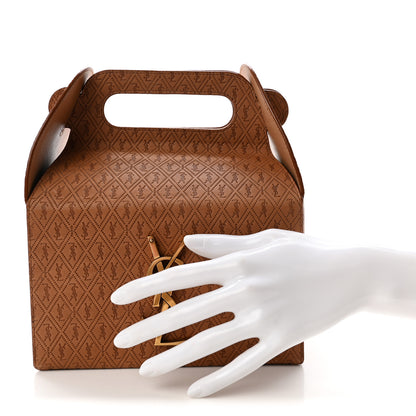 Saint Laurent Calfskin Monogram Take Away Box Dusty Vintage Brown Gold 2 of 11