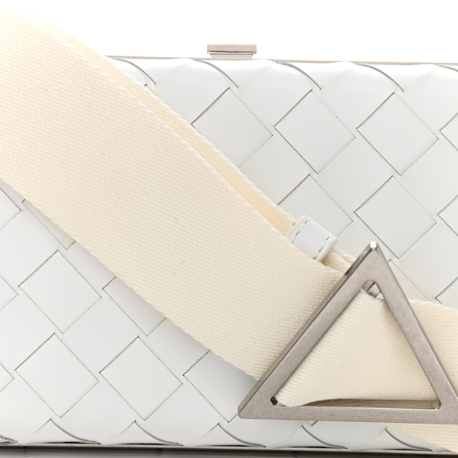 Bottega Veneta Spazzolato Intrecciato Mens Crossbody Messenger Bag White 7 of 9