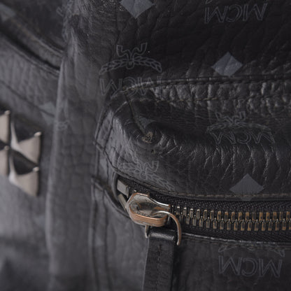 MCM Visetos Medium Side Studs Stark Backpack Black 13 of 18