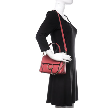 Chloe Calfskin Mini Faye Day Shoulder Bag Scarlet Pink 2 of 9