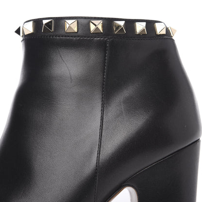 Valentino Garavani Calfskin Rockstud 100mm Ankle Boots 37.5 Black 7 of 11